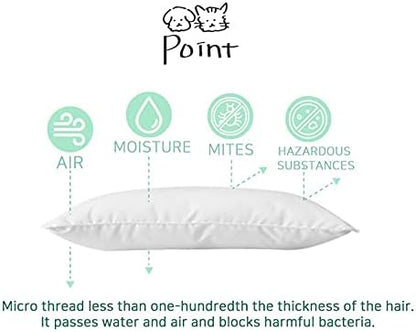 momNpop MNP Pet Organic Pillow, an Ideal Naptime Sleeping Companion for Small Dogs and Cats (Blue)