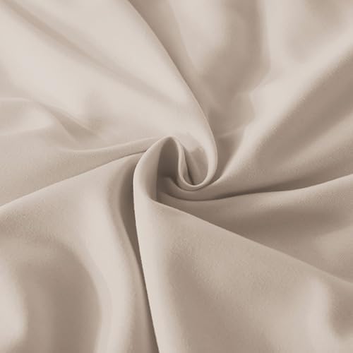 Andency Oversized King Comforter Set 128x120, 3 Pieces Khaki Ruffle Shabby Chic Famhouse Bedding Set for Women, Lightweight Fluffy Super King Plus Bed Set for Girls