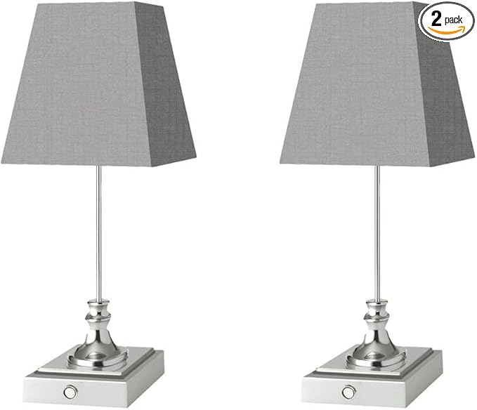 Rechargeable LED Table Lamps with Stepless Touch Control,Light Sliver Cordless Lamp for Living Room&Bedside&Patio&Shower,Small Desk Lamp(6000mAH Battery),2 Pack for Home Decor,Best Gifts for Family