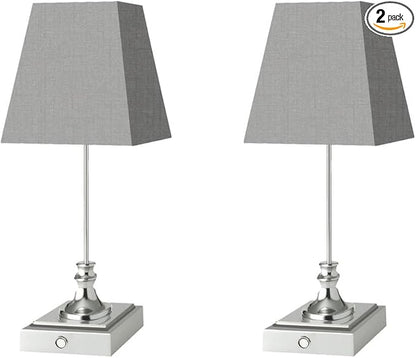 Rechargeable LED Table Lamps with Stepless Touch Control,Light Sliver Cordless Lamp for Living Room&Bedside&Patio&Shower,Small Desk Lamp(6000mAH Battery),2 Pack for Home Decor,Best Gifts for Family