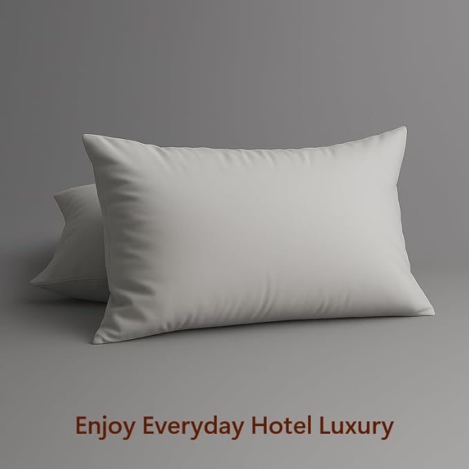 Peru Pima 415 Thread Count Percal Standard Pillowcases - 100% Peruvian Pima Cotton, 2 Piece (2 Pillowcases) - Cooling, Crisp, Hotel Quality Bedding - Slate