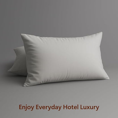 Peru Pima 415 Thread Count Percal Standard Pillowcases - 100% Peruvian Pima Cotton, 2 Piece (2 Pillowcases) - Cooling, Crisp, Hotel Quality Bedding - Slate