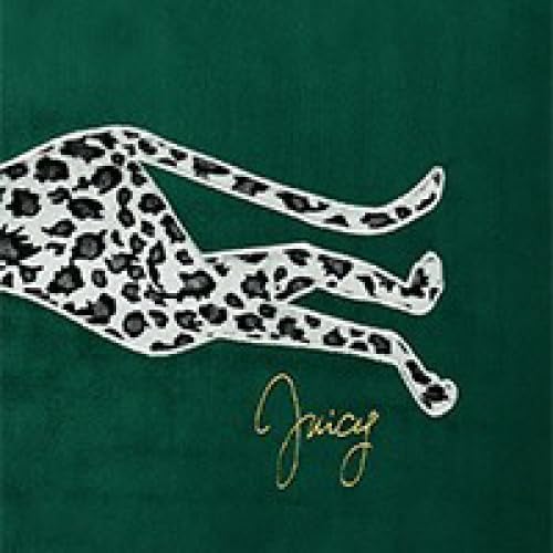 Juicy Couture Reversible Velvet Cheetah Pillow, 14" x 24" Decorative Pillow, Emerald Green