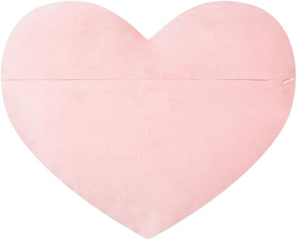 JWH Valentine's Day Throw Pillow Covers Decorative Flower Accent Pillow Cases Heart Shaped Cushion for Couch Living Room Bed Chair 14 x 16 Inches Bright Pink