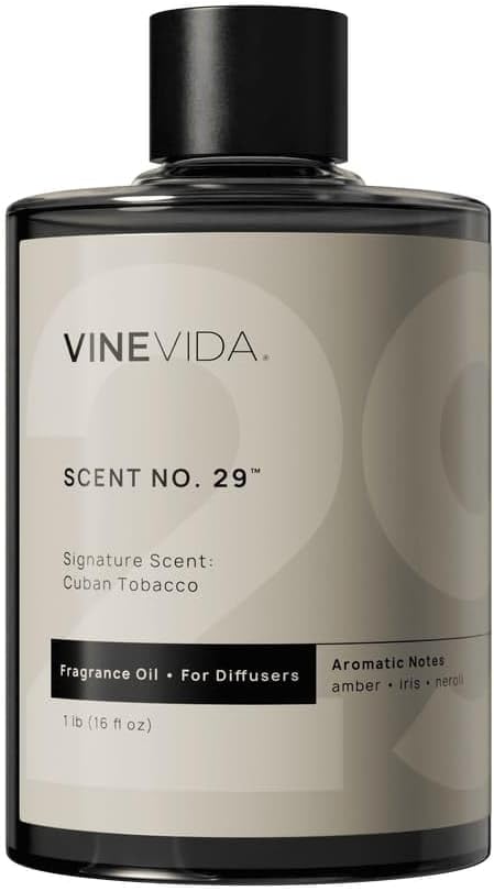 VINEVIDA [16 Fl Oz] Cuban Tobacco Fragrance Oil for Cold Air Diffusers, Essential Oils for Diffuser Oil Refill & Air Freshener Room Spray