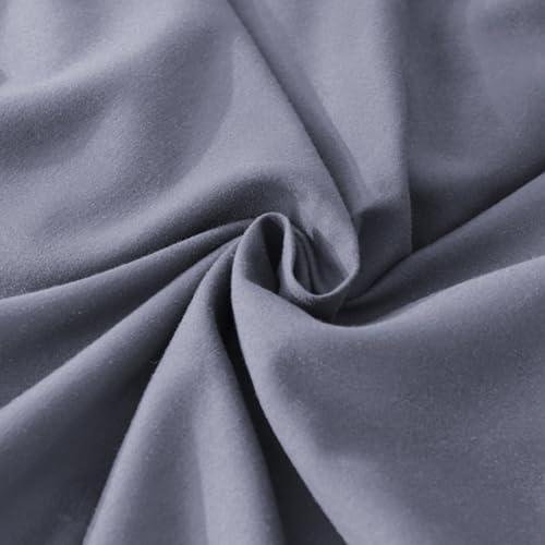 Andency Dark Blue Grey California King Comforter Set, 3 Pieces Shabby Chic Ruffle Solid Cal King Bedding Sets, Oversized All Season Soft Lightweight Down Alternative Bed Set for Adults Men Women