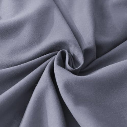 Andency Dark Blue Grey Comforters Queen Size, 3 Pieces Solid Shabby Chic Farmhouse Bedding Comforters & Sets, Lightweight Fluffy All Season Soft Down Alternative Bed Set for Women Men