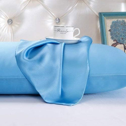 100% Pure Silk Satin Sheet Set 4pcs, Silk Fitted Sheet 15" Deep Pocket Mattress fit,Silk Flat Sheet&Silk Pillowcases Set Soft Silk Sheets|Wrinkle Free Fade Resistant White,Twin