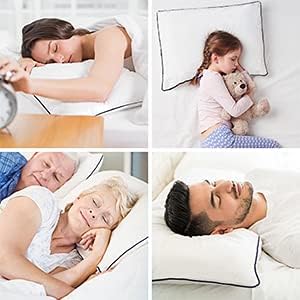 Bed Pillows for Sleeping 2 Pack, Queen Size Set of 2 for Side Back and Stomach Sleepers, Cooling Pillows,Down Alternative Filling Luxury Soft Supportive Plush Pillows (White)