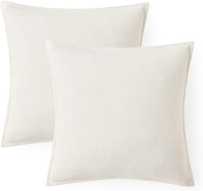 UGG Coco 2-Pack Decorative Pillows - Soft & Plush Throw Pillow Inserts with Throw Pillow Covers - Perfect for Sofa, Bed, Living Room Decor or Home Decor, 20" x 20", White Snow