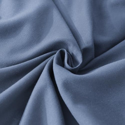 Andency Ocean Blue Comforters Queen Size, 3 Pieces Solid Shabby Chic Farmhouse Bedding Comforters & Sets, Lightweight Fluffy All Season Soft Down Alternative Bed Set for Women Men