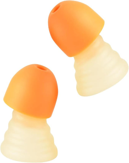 Zeroplus Cocoon EarPlugs - Ultra-Comfy Reusable Noise Reducing Earplugs 26dB NRR for Sleep,Deep Focus,Travel, Noise Sensitivity Hearing Protection Noise Reduction(Orange)