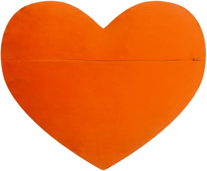 JWH Valentine's Day Throw Pillow Covers Decorative Flower Accent Pillow Cases Heart Shaped Cushion for Couch Living Room Bed Chair 14 x 16 Inches Candy Red