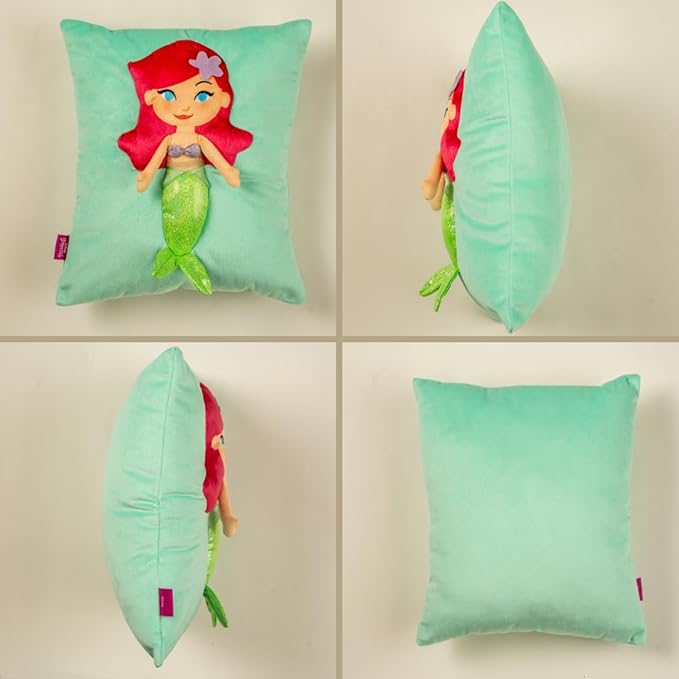 Disney The Little Mermaid Ariel Kids Super Plush Cozy Snuggle (TM) Pillow (100% Officially Licensed Product) by Franco