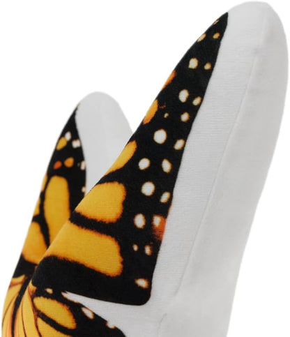 JWH 3D Butterfly Throw Pillow Cover Cute Decorative Accent Pillow Cases Papillon Soft Stuffed Plush Kids Girls Aesthetic Cushion for Farmhouse Bedroom Sofa Couch Bed Car 13x15 Inch Yellow