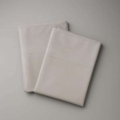 Peru Pima 415 Thread Count Percal Standard Pillowcases - 100% Peruvian Pima Cotton, 2 Piece (2 Pillowcases) - Cooling, Crisp, Hotel Quality Bedding - Slate