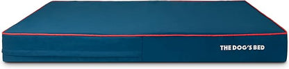 The Dog’s Bed Orthopedic Memory Foam Dog Bed Mattress, Oxford Fabric, Blue with Red Trim, XXL, 6-Inch