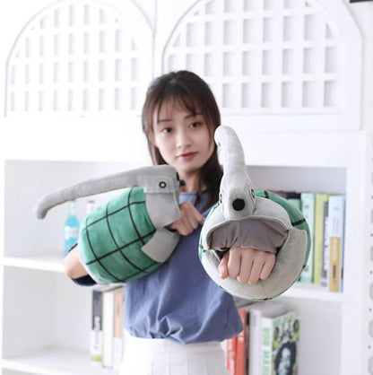 Roffatide Anime Katsuki Bakugo Plush Pillow Cosplay Grenade Shaped Gloves Throw Pillows 2 Pieces