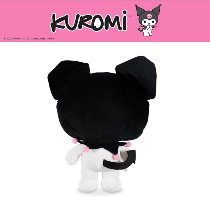 Kuromi Cuddle Pillow Buddy, Kids Bedding Super Soft Plush Kawaii Pillow, (Officially Licensed Product) By Franco Collectibles