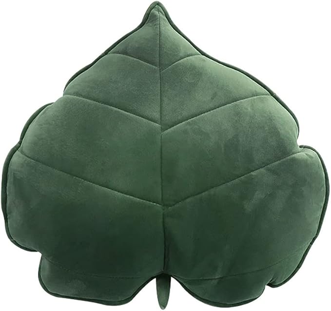 Leaf Throw Pillows Cute Novelty Plant Plush Cushion Backrest Pillow Home Decoration for Car, Bedroom, Sofa, Couch, Living Room, 19.7in/50CM