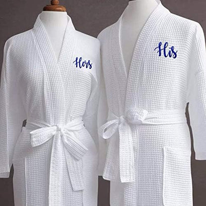 Luxurious Bathrobe for Women - Soft & Absorbent - Lightweigh & Comfort - Long & Kimono - Waffle & Cotton - Hotel/Spa Robe
