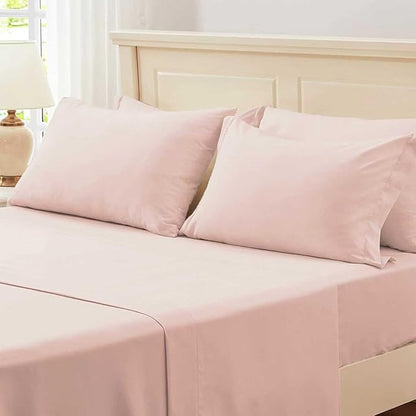 Zzlpp Full Comforter Set 7 Pieces, Pink Seersucker Bed in a Bag with Comforter and Sheets, All Season Bedding Sets with 1 Comforter, 2 Pillow Shams, 2 Pillowcases, 1 Flat Sheet, 1 Fitted Sheet