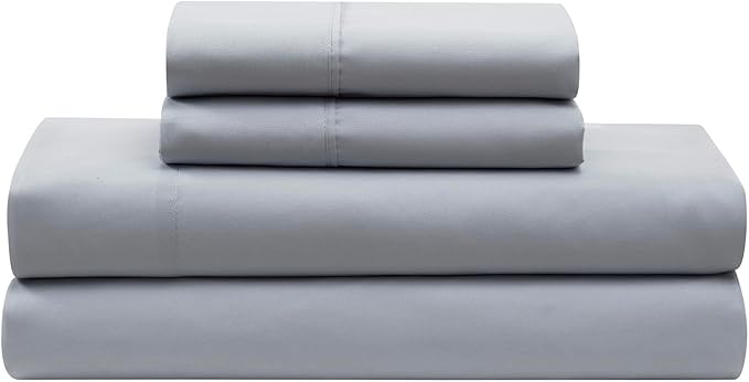5 Piece Comforter Set Bed in a Bag Ombre Pintuck Design All Season Soft Down Alternative Bedding Comforter Set & Luxurious Matching Bed Sheets & Pillow Sham, Ombre Pintuck Gray, Twin