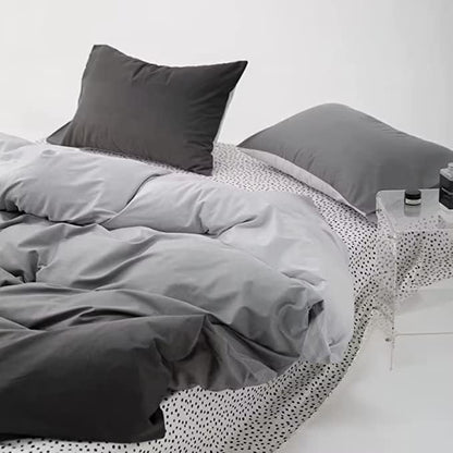 Houseri Queen Size Comforter Set, Gradient Gray and White Bedding Comforter Sets Queen for Women Men Teens Aesthetic Light and Dark Grey Soft Comfy Lightweight Bed Comforter Queen Quilt Blankets