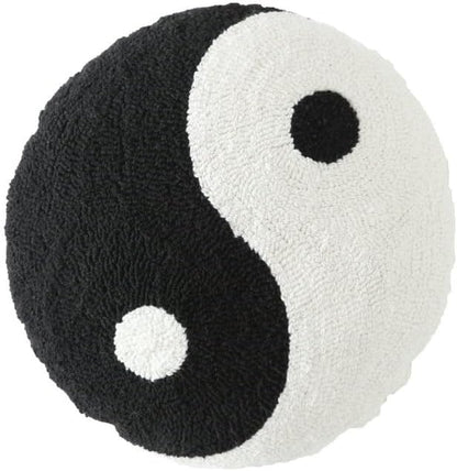 Urban Lifestyle Yin-Yang Throw Pillow, Black/White