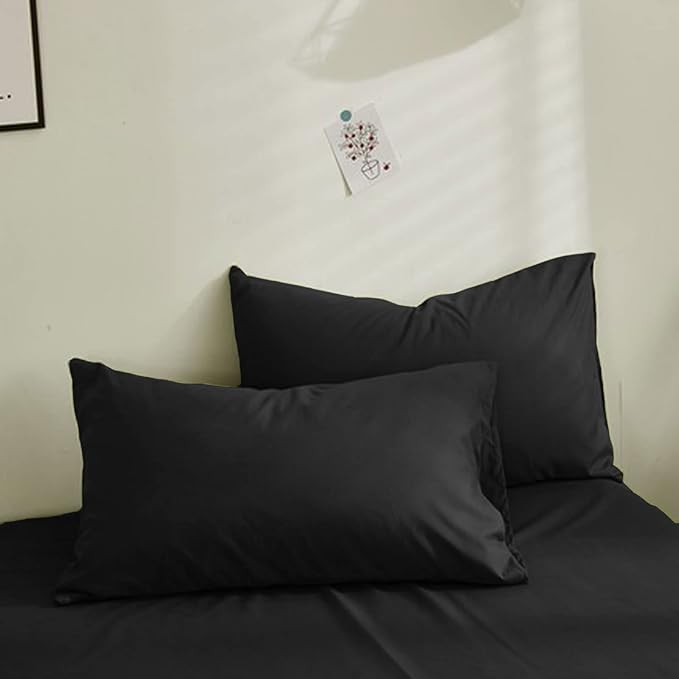 Nanko King Size Comforter Set Dark Black, All Season Soft Reversible Down Alternative Quilted Duvet Insert, Microfiber Filling, Luxury Quality Bedding Sets in a Bag for Women Men, 104 x 90 Bed Sets
