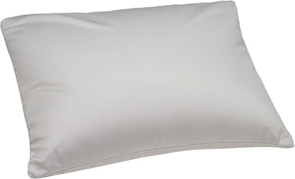 Microbead Throw Pillow Bedding Neck Pillows with Removable Cover, 16" x 12" Bed and Couch Decorative Pillow for Home Sofa Bedroom Fun Colors Support. Silky, Comfortable (Light Gray)