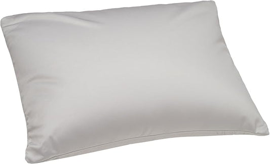 Microbead Throw Pillow Bedding Neck Pillows with Removable Cover, 16" x 12" Bed and Couch Decorative Pillow for Home Sofa Bedroom Fun Colors Support. Silky, Comfortable (Light Gray)
