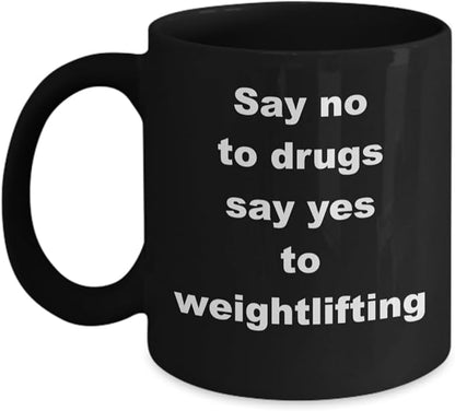 Weightlifting mug, gift for weightlifter, gym lover gift, fitness mug, workout coffee cup, bodybuilder gift, powerlifter present, muscle mug, strength