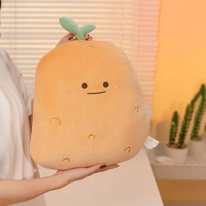 Potato Throw Pillows Decorative 15.8 inch Cute Soft Vegetable Hugging Pillow Stuffed Food Soft Plush Cushion Décor for Birthdays Gifts Home Decor (Yellow)