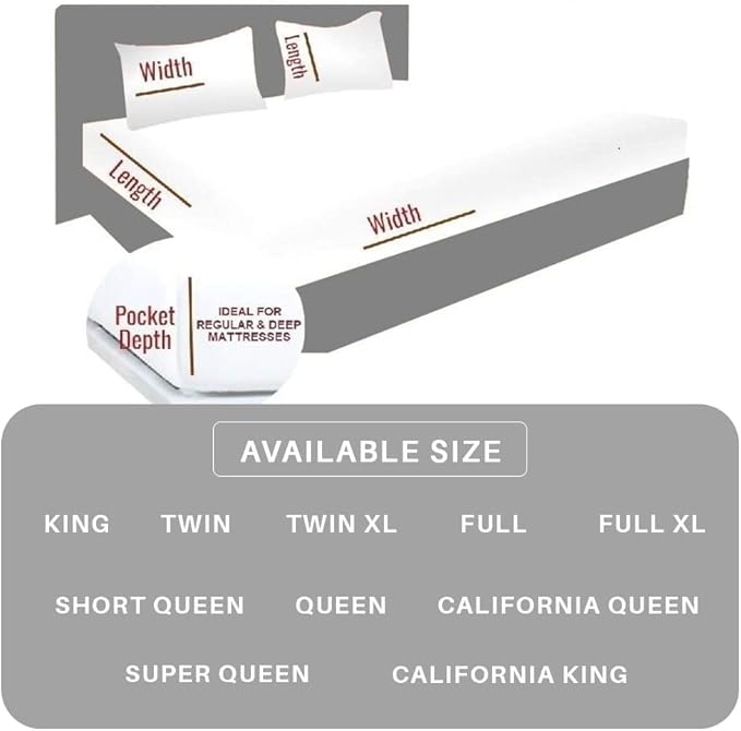 100% Pure Silk Satin Sheet Set 4pcs, Silk Fitted Sheet 15" Deep Pocket Mattress fit,Silk Flat Sheet&Silk Pillowcases Set Soft Silk Sheets|Wrinkle Free Fade Resistant(DarkIvory/Cal-king)