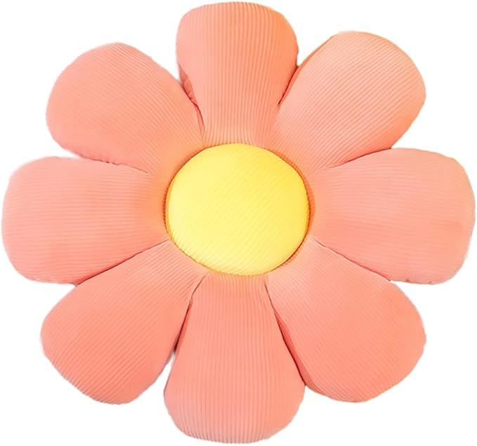 Flower-Shaped Cute Pillow, Flower Cushion, Reading Pillow and Leisure and Comfortable Pillow, Car Cushion (Pink, 80cm*80cm)