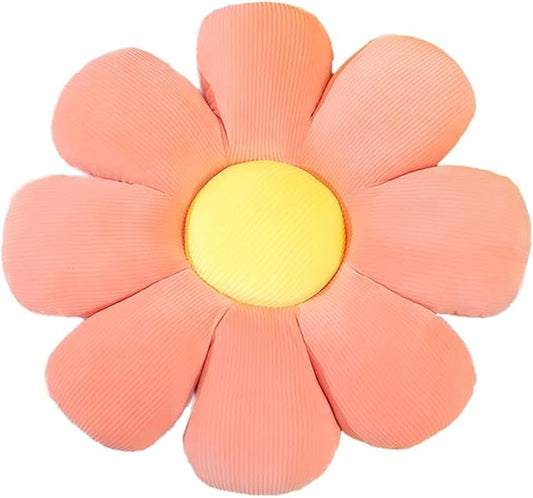 Flower-Shaped Cute Pillow, Flower Cushion, Reading Pillow and Leisure and Comfortable Pillow, Car Cushion (Pink, 40cm*40cm)