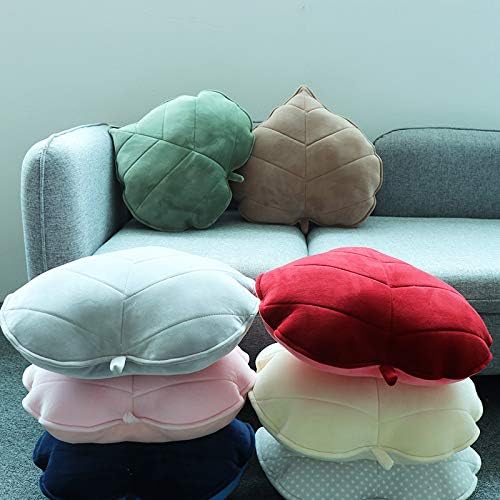 Cyprinus Carpio 3D Leaf Shape Household Pillow Cushion Sofa Lumbar Pillow Household Throw Pillow Decoration 20 * 20 Inch (Dark Red)