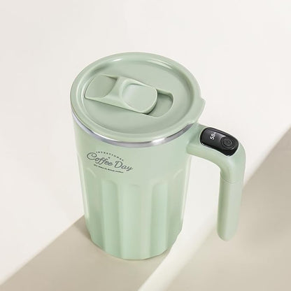 Drink Stirrer,Self Stirring Mug,Self Stirring Coffee Mug,Suitable for Coffee, Milk, Cocoa and Other Beverages (Light Creen)