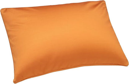 Microbead Throw Pillow Bedding Neck Pillows with Removable Cover, 16" x 12" Bed and Couch Decorative Pillow for Home Sofa Bedroom Fun Colors Support. Silky, Comfortable (Chocolate)
