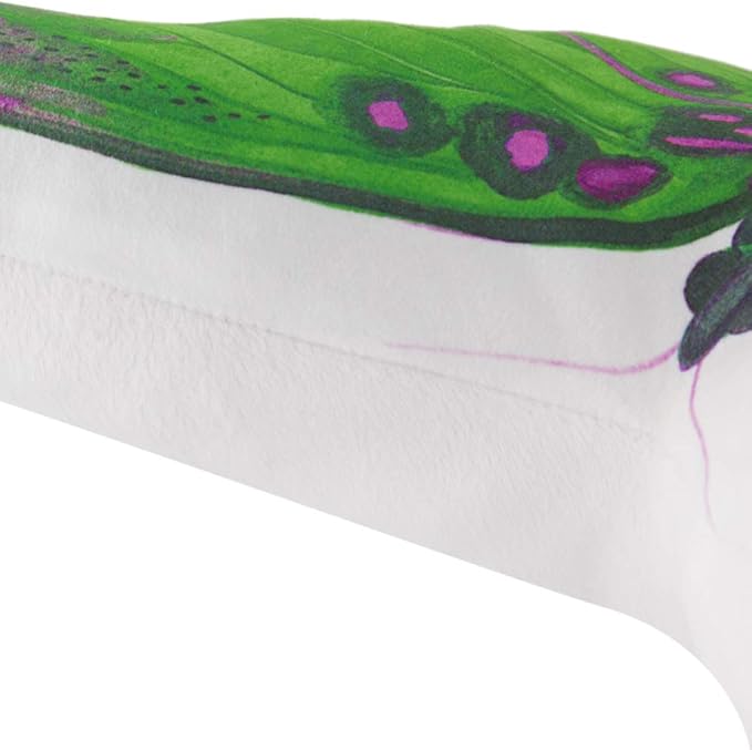 JWH 3D Butterfly Accent Pillow Case Stuffed Plush Animal Decorative Throw Pillow Cover Soft Pillowcase Girls Gift Cushion for Bed Sofa Couch Bedroom 13x15 Inch Green Purple