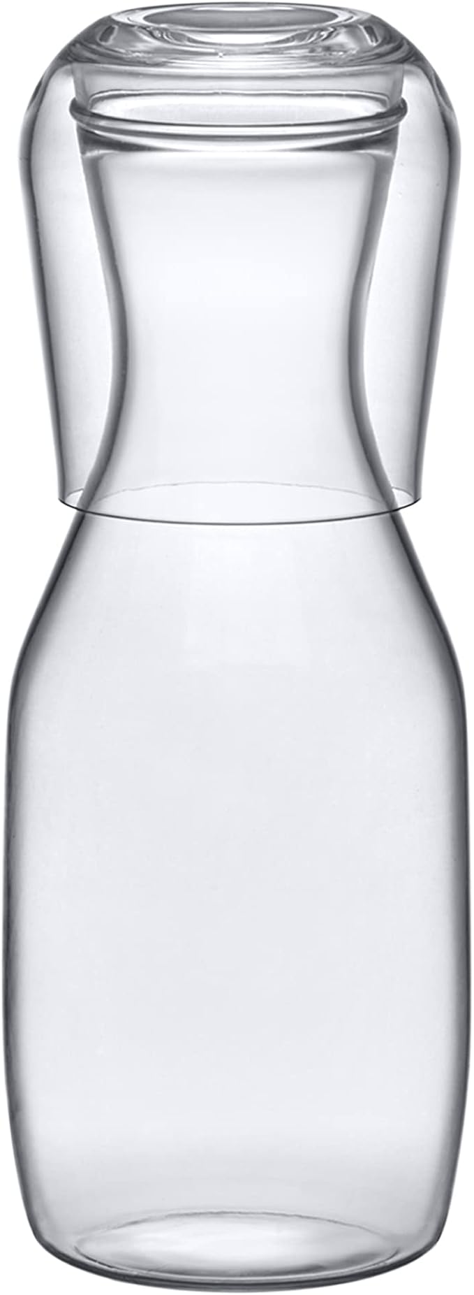 Amazing Abby - Aurora - Acrylic Bedside Carafe Set, Plastic Water Carafe with Dual-Use Tumbler/Lid, Easy-Access for the Night, Shatter-Proof, BPA-Free, Great for Bedroom, Bathroom, Kitchen, and More