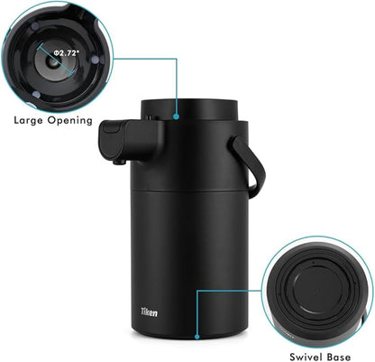 Airpot Coffee Dispenser with Pump - Coffee Carafes for Keeping Hot - Beverage Dispenser - 102oz/3L Thermal Coffee Carafe for Hot Liquids - Stainless Steel Insulated Coffee Thermos Carafe