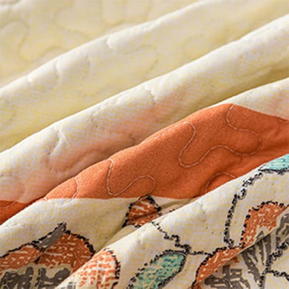 Bohemian Twin Size Comforter Quilt Sets -2 Pieces Red Quilts 100% Cotton(1Quilt,1 Pillow Shams) with Reversible Bedspreads Bohemian Patchwork Bedding Set Sleep Companion