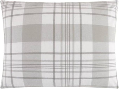 Dearfoams Super Soft 100% Cotton Comforter Set, Grey Plaid, King
