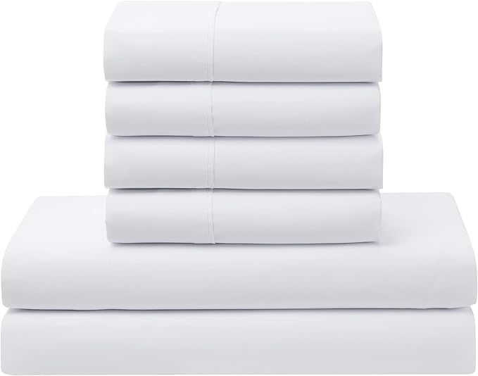 5 Piece Comforter Set Bed in a Bag Buffalo Check Christmas Print All Season Soft Down Alternative Bedding Comforter Set & Luxurious White Microfiber Bed Sheets, Twin, Buffalo Plaid Black/Gray