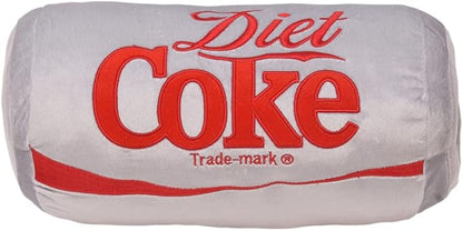 Mark Feldstein & Associates Coca Cola Diet Coke Can Classic Gray Embroidered Plush Throw Pillow, 13 in