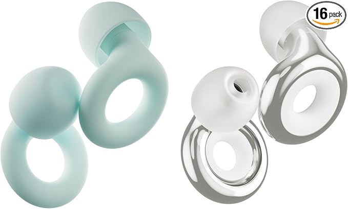 Loop Earplugs Day & Night Plus Bundle (2-Pack) Loop Quiet 2 Plus | Reusable Ear Plugs for Sleep, Focus, Noise Sensitivity, Music, Events & More | 24 dB/18 dB Noise Reduction