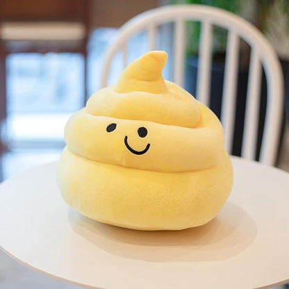 Lovely Plush Simulation Poop, Spoof Gifts, 3D Funny Decoration Pillow (10in, Yellow)
