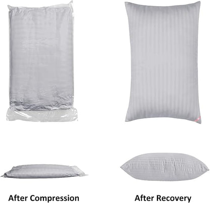 EIUE Bed Pillows for Sleeping 2 Pack Queen Size，Pillows for Side and Back Sleepers,Super Soft Down Alternative Microfiber Filled Pillows,20 x 30 Inches,Grey